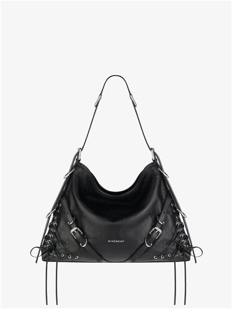 Medium Voyou bag in corset style leather in 